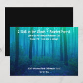 不気味な青い森 - 呪われた森への招待 招待状 (正面/裏面)