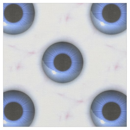 不気味な青い目地 ファブリック (クローズアップ)