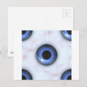 不気味な青い目 ポストカード (正面/裏面)