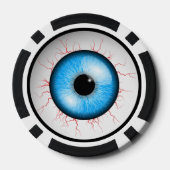 不気味な青い眼球 ポーカーチップ (裏面)