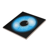 不気味な青のリアルな眼球 タイル (側面)