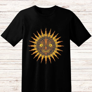 不気味な顔笑顔の太陽 Tシャツ