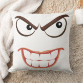 不気味な顔 クッション (ブランケット)