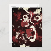 不気味な顔 シーズンポストカード (正面/裏面)