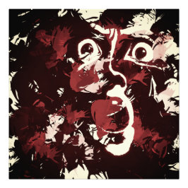 不気味な顔 フォトプリント           