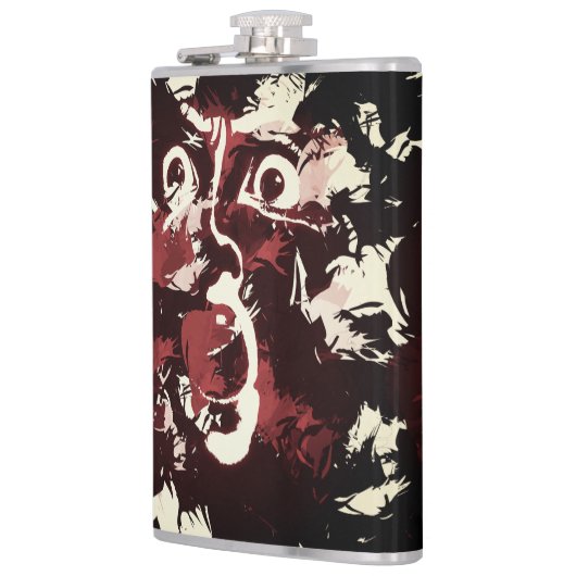 不気味な顔 フラスク (左)