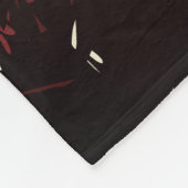 不気味な顔 フリースブランケット (角)