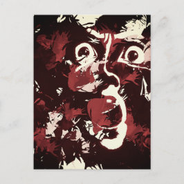 不気味な顔 ポストカード