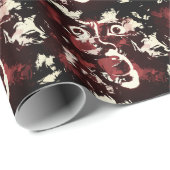 不気味な顔 ラッピングペーパー (ロールコーナー)