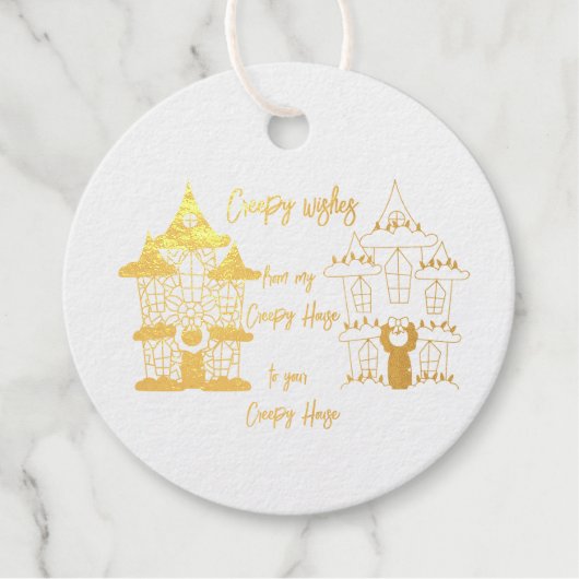 不気味な願いを私の不気味な家からあなた方へ フェイバータグ (正面)