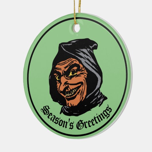 不気味な風変わりフード姿 セラミックオーナメント (左)