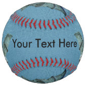 不気味な飛行3次元ルックブルーコウモリ ソフトボール (正面)