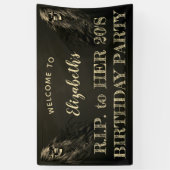 不気味な髪のスカルRIPへ彼女の20s誕生日へようこそ 横断幕 (縦)