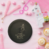 不気味な髪のスカルRIP to Her 20s Birthday Party ペーパープレート (パーティー)