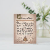 不気味な魔女がハロウィーンを綴る シーズンポストカード (スタンド正面)