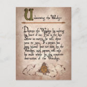 不気味な魔女がハロウィーンを綴る シーズンポストカード (正面)