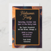 不気味な魔女と満月のハロウィンパーティー 招待状 (裏面)