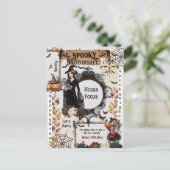 不気味な魔女のハロウィンパーティー ポストカード (スタンド正面)