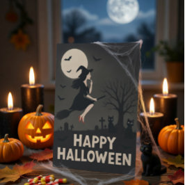 不気味な魔女のハロウィン グリーティング カード