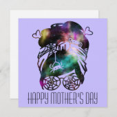 不気味な魔女の母の日カード 怖いママ シーズンカード (正面/裏面)