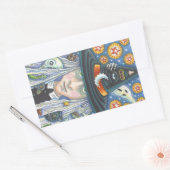 不気味な魔女、邪悪な目、スカル、吸血鬼のシール 長方形シール (封筒)