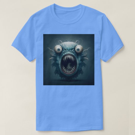 不気味な魚の怪物 Tシャツ (デザイン正面)