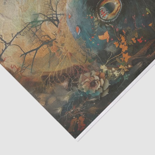 不気味な鳥のくちばしのデコップページ 薄葉紙 (詳細)