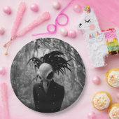 不気味な鳥スカルハロウィーン ペーパープレート (パーティー)