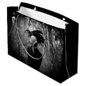 不気味な鳥スカルハロウィーン ラージペーパーバッグ (裏面アングル)