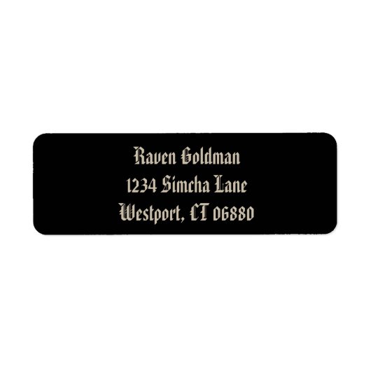 不気味な鳥差出人住所ラベルI ラベル (正面)