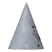 不気味な黒いウィドウインドウスパイダーズ三角形のくもの巣白 パーティーハット (左)