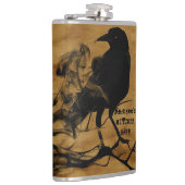 不気味な黒いカラスの魔女の醸造 フラスク (右)