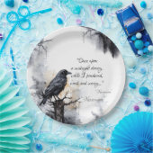 不気味な黒いレイヴンのハロウィーン ペーパープレート (パーティー)