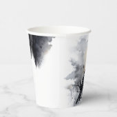 不気味な黒いレイヴンのハロウィーン 紙コップ (右)