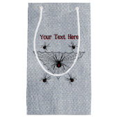 不気味な黒い未亡人スパイダーズくもの巣素朴白 スモールペーパーバッグ (正面)