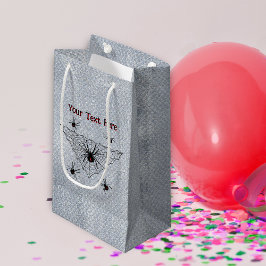 不気味な黒い未亡人スパイダーズくもの巣素朴白 スモールペーパーバッグ