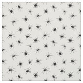 不気味な黒と白のスパイダーパターン ファブリック (見本)
