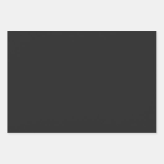 不気味な黒無地の色 ラッピングペーパーシート (正面2)