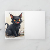 不気味な黒猫カード カード (内部)