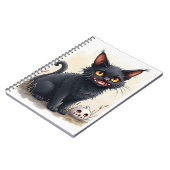 不気味な黒猫ノート ノートブック (左側)