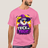不気味な「トリックまたはトリート」ハロウィーンデザイン! Tシャツ (正面)