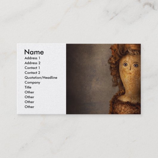 不気味な – 人形 – Matilda 名刺 (正面)