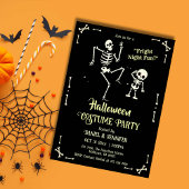 不気味な 怖い骸骨 スケルトン 恐怖の夜 ハロウィン 招待状