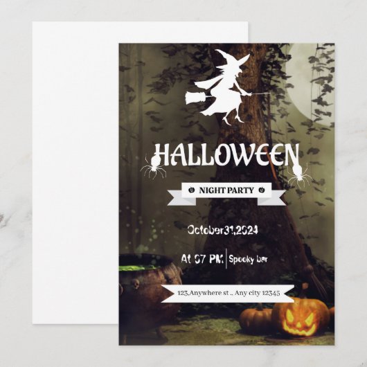 不気味な 招待状 (正面/裏面)