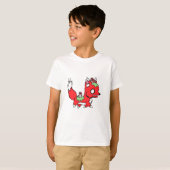不気味にかわいいキノコのキツネの子供服 Tシャツ (正面フル)