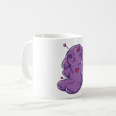 不気味にかわいいブードゥー・バニー人形デザイン コーヒーマグカップ (正面左)