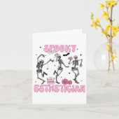 不気味エステティシャンハロウィーンスケルトンスキンセラピ カード (黄色い花)