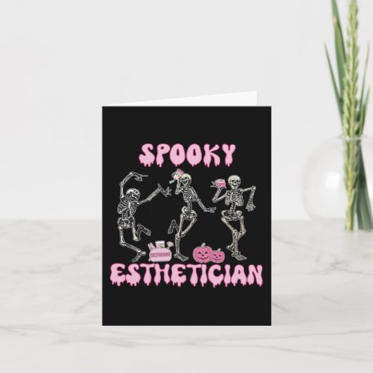 不気味エステティシャンハロウィーンスケルトンスキンセラピ カード (正面)