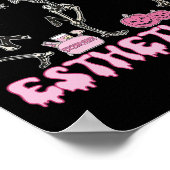 不気味エステティシャンハロウィーンスケルトンスキンセラピ ポスター (角)