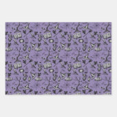 不気味カスタムな家族の名前ハローウィンパーティ ラッピングペーパーシート (正面2)